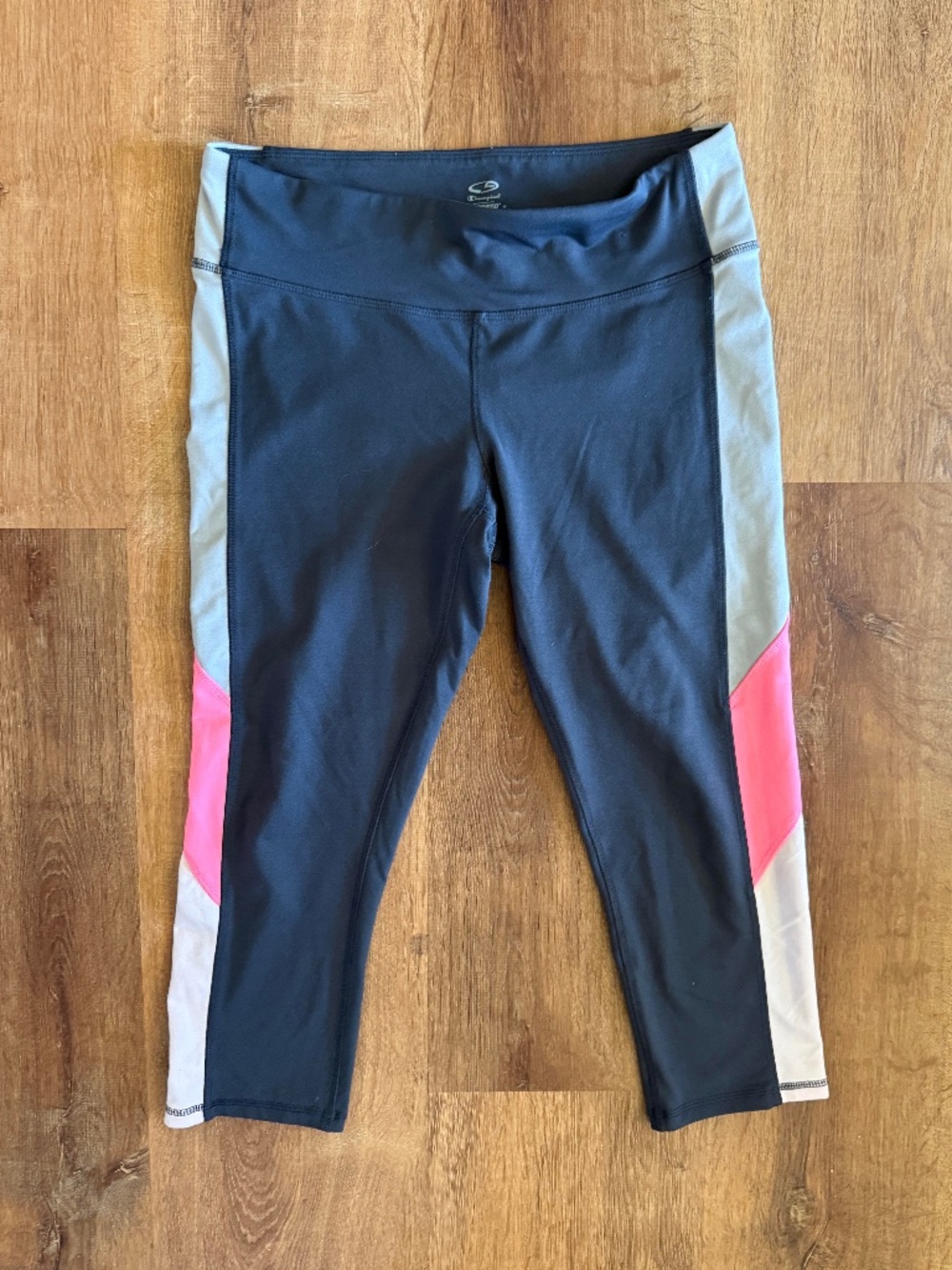 Champion Pink and Gray Athletic Leggings Large